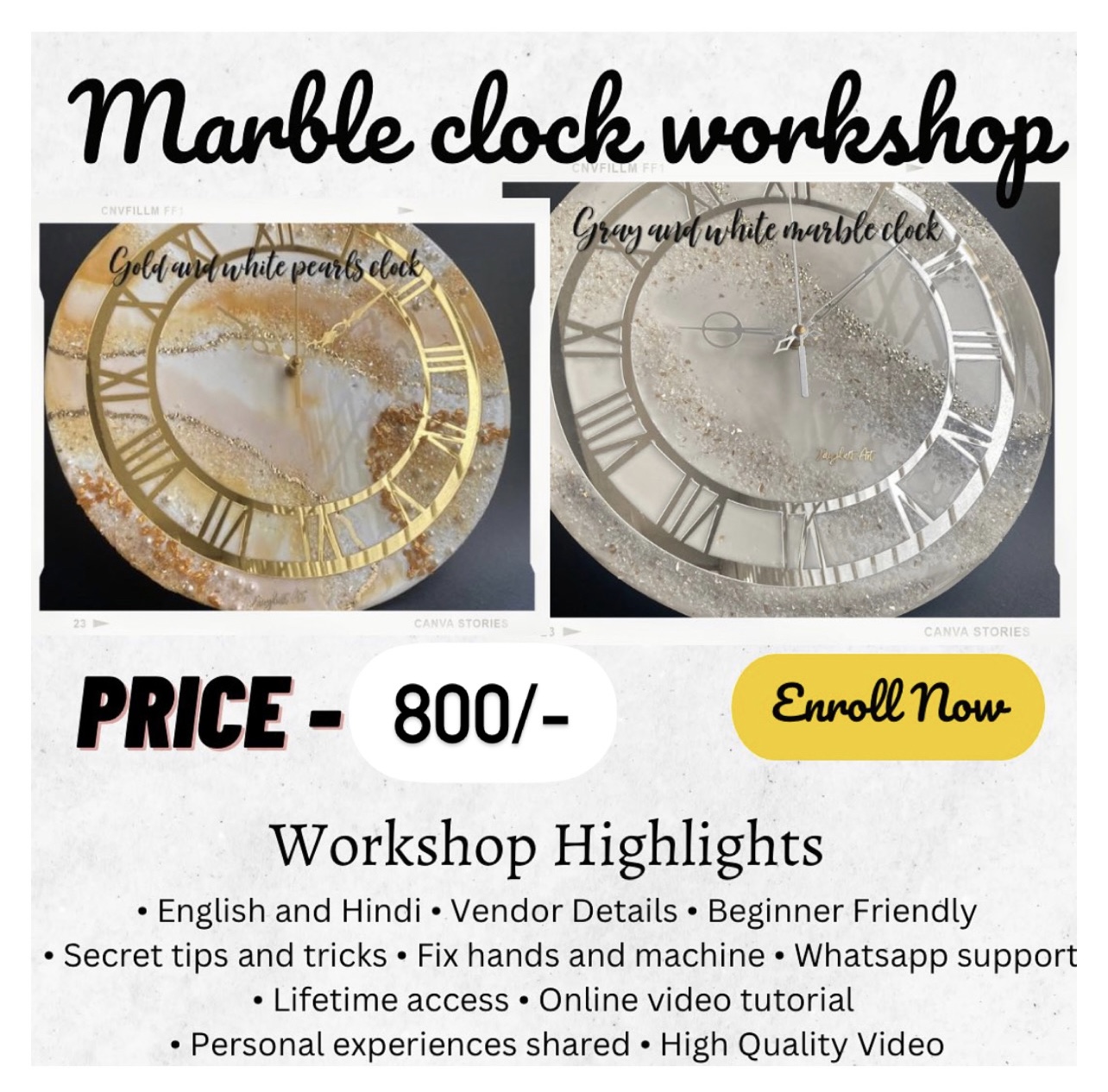 Basic Marble Clock Workshop